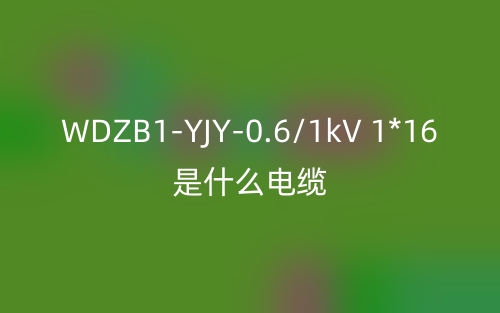 WDZB1-YJY-0.6/1kV 1*16是什么電纜？(圖1)