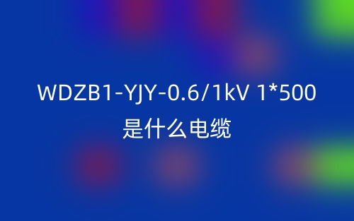 WDZB1-YJY-0.6/1kV 1*500是什么電纜？(圖1)