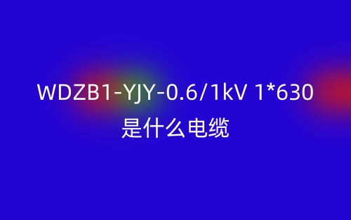 WDZB1-YJY-0.6/1kV 1*630是什么電纜？(圖1)