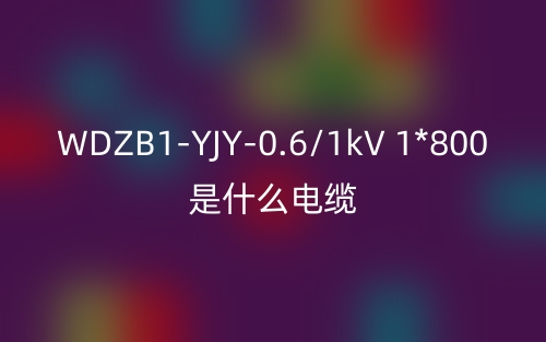 WDZB1-YJY-0.6/1kV 1*800是什么電纜？(圖1)