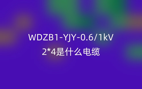 WDZB1-YJY-0.6/1kV 2*4是什么電纜？(圖1)