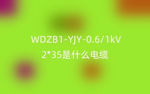 WDZB1-YJY-0.6/1kV 2*35(圖1)