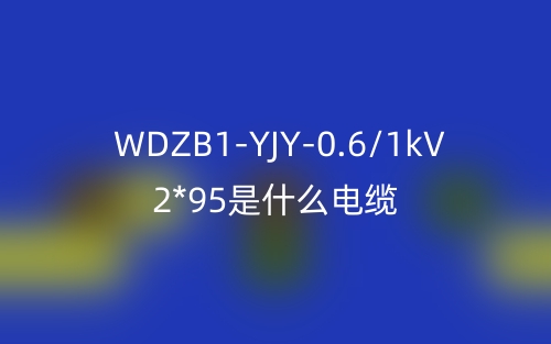 WDZB1-YJY-0.6/1kV 2*95是什么電纜？(圖1)