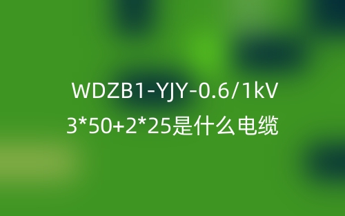 WDZB1-YJY-0.6/1kV 3*50+2*25是什么電纜?(圖1)