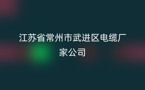 江蘇省常州市武進(jìn)區(qū)電纜廠家公司(圖1)