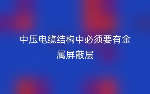 中壓電纜結(jié)構(gòu)中必須要有金屬屏蔽層(圖1)