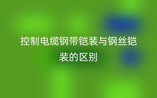 控制電纜鋼帶鎧裝與鋼絲鎧裝的區(qū)別是什么？(圖1)