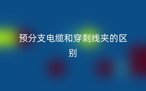 預(yù)分支電纜和穿刺線夾的區(qū)別是什么？(圖1)