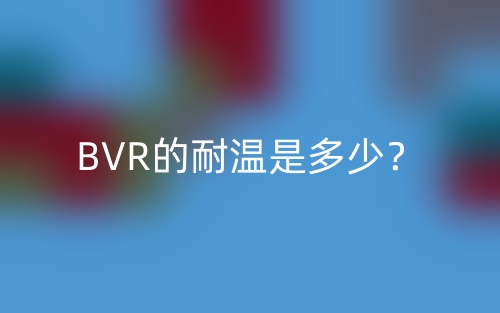 BVR的耐溫是多少？(圖1)